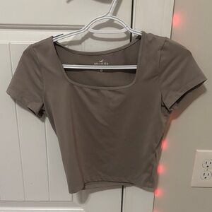 Hollister Taupe Short Sleeve Tee